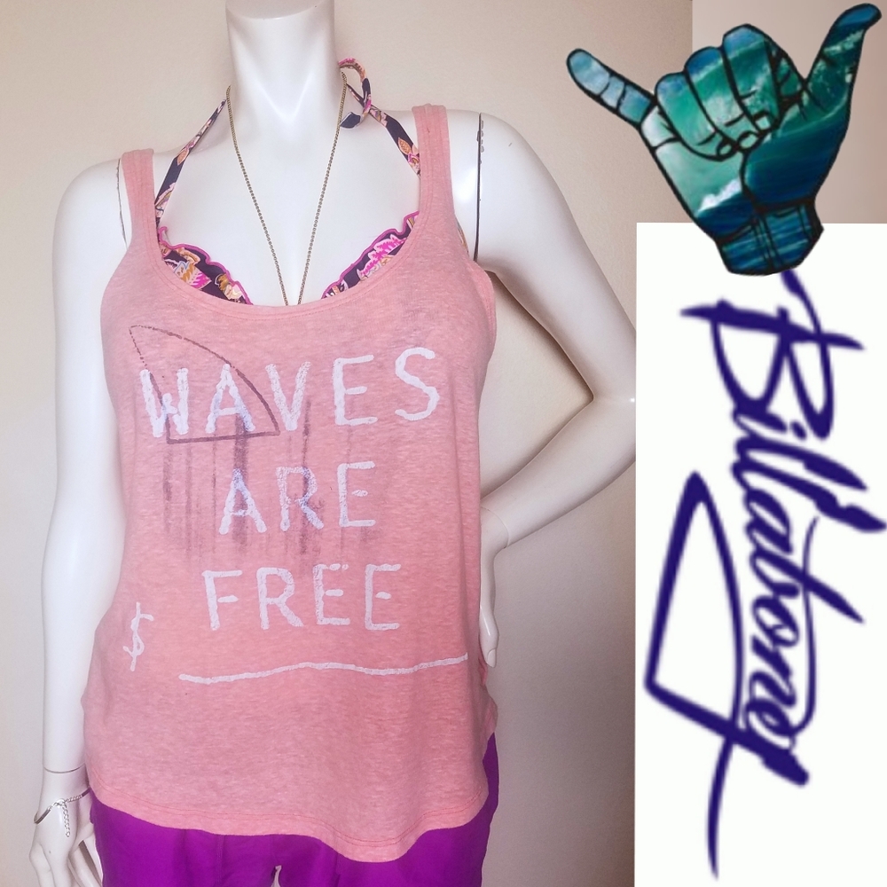 Special Edition Billabong Organic Tank Top WAVES R FREE Alexandra Cassaniti L XL